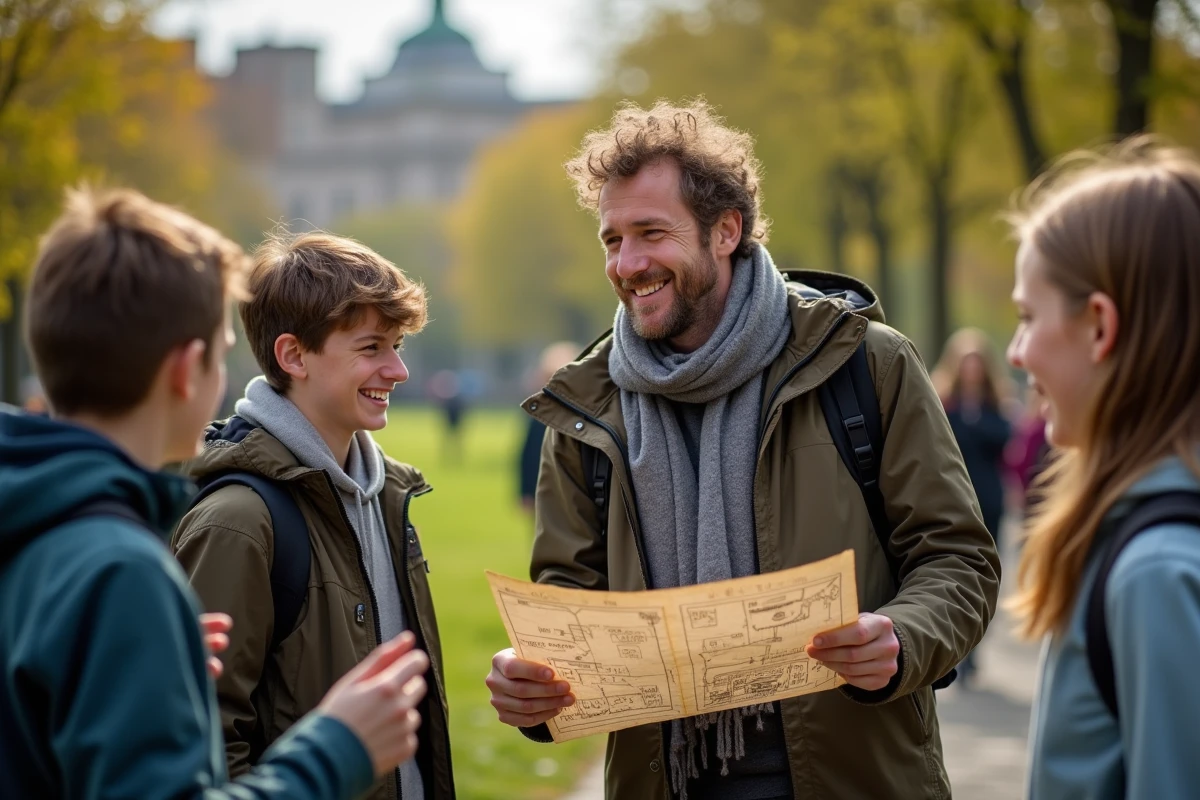 Groupe d adolescents lors d